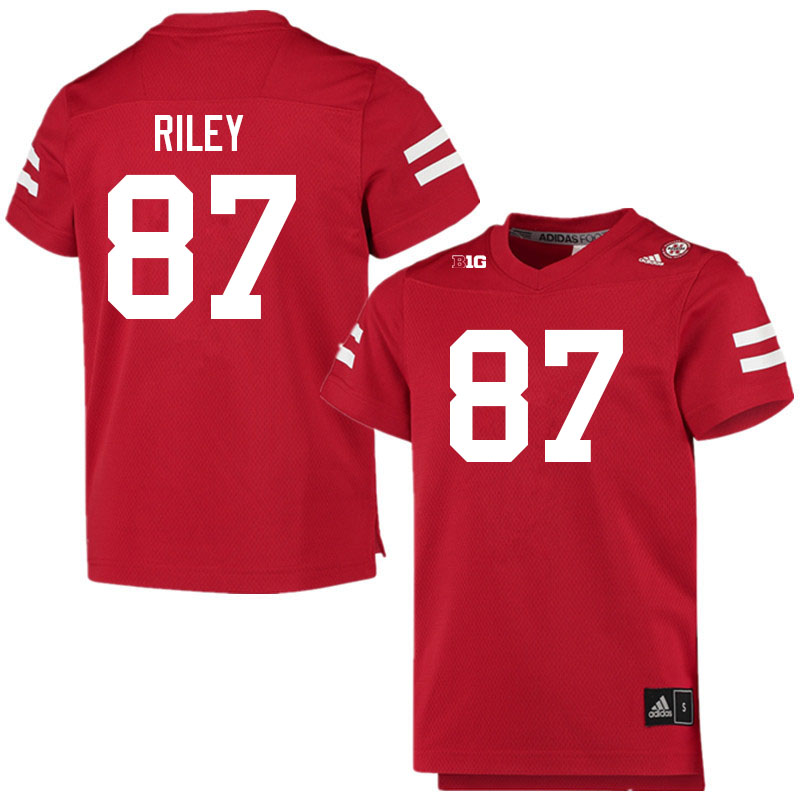 Men #87 Jordon Riley Nebraska Cornhuskers College Football Jerseys Sale-Scarlet